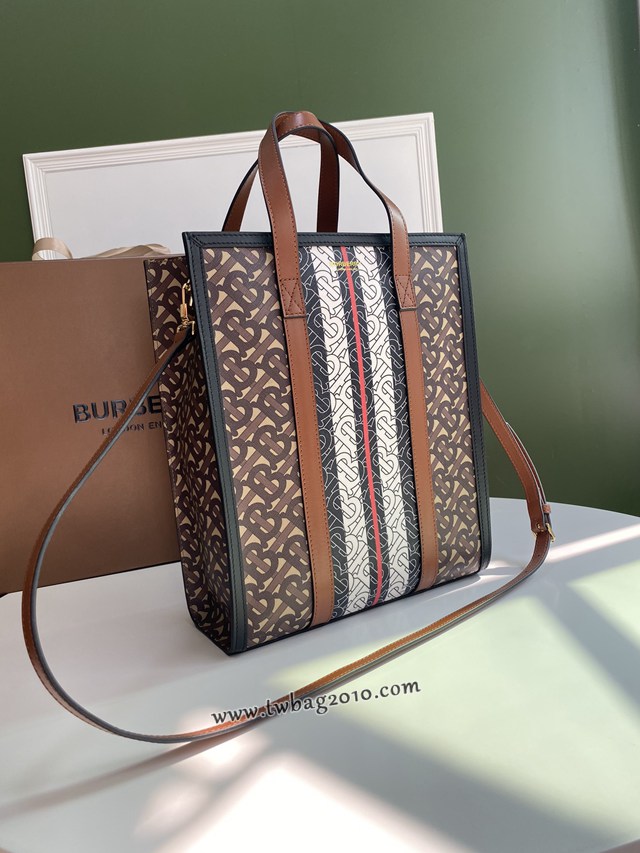 Burberry專門店新款TB環保帆布手提包 巴寶莉豎版托特手提袋 yxb1231